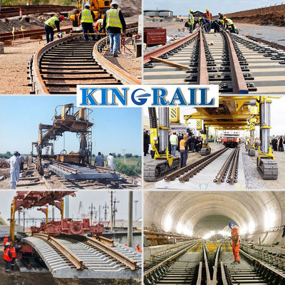 ASCE 75 Steel Track Rail Heavy Railway R260 or R320Cr سختی